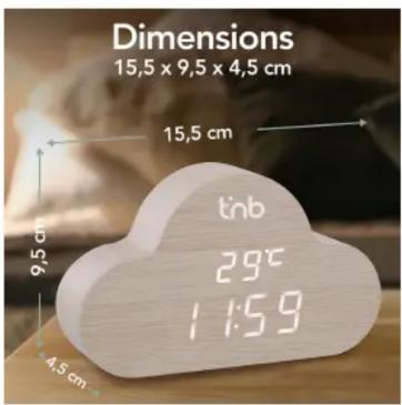 Dimensions 15,5 x 9,5 x 4,5 cm 15,5 cm 9,5 cm tnb 29°C 1:59 4,5 cm