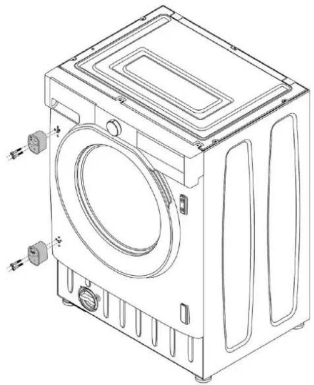 HOOVER BH4S696M6DB9-80 - Fixation des entretoises au lave-linge - 1