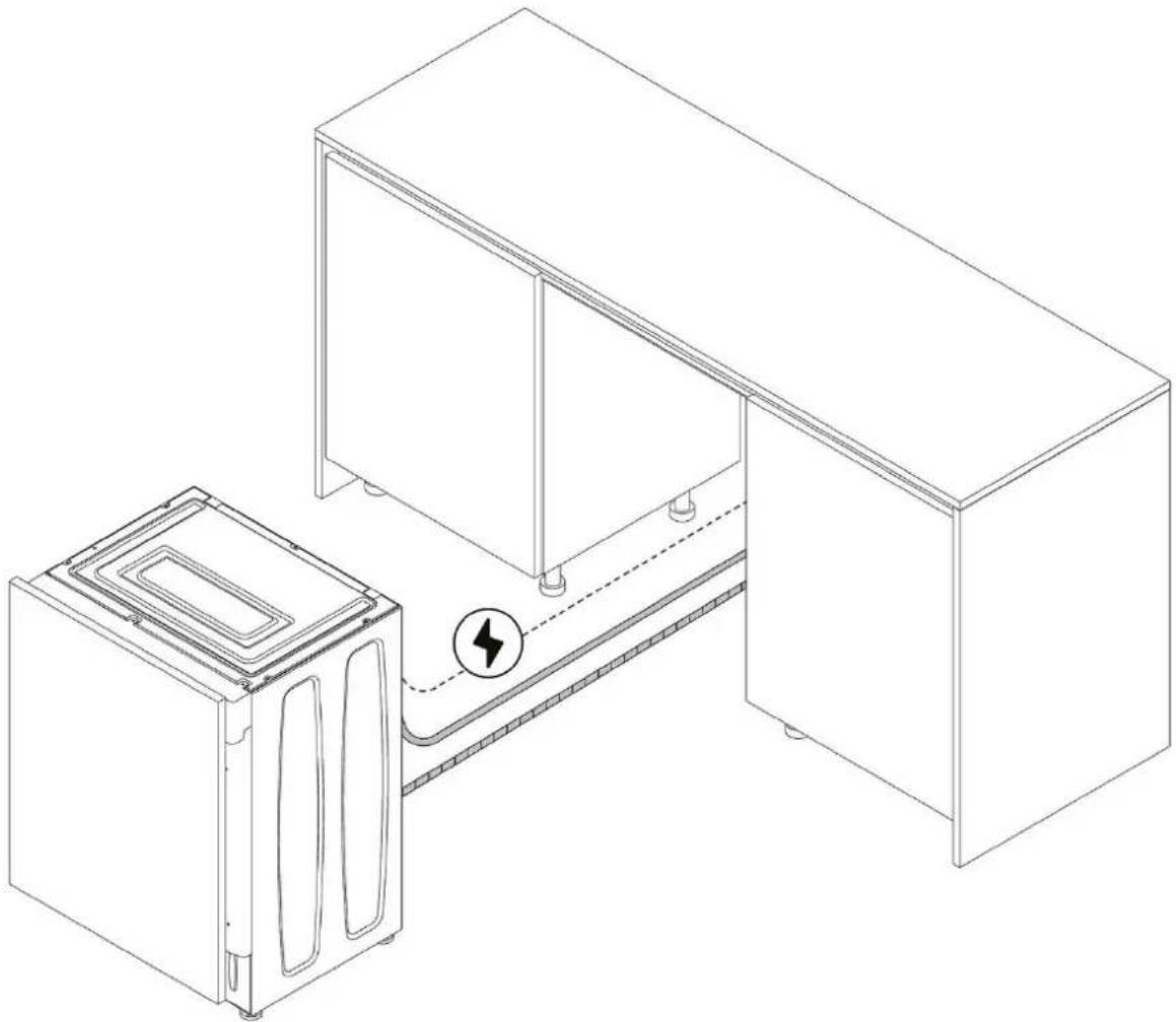 HOOVER BH4S696M6DB9-80 - Installation du lave-linge à l'intérieur du meuble - 2