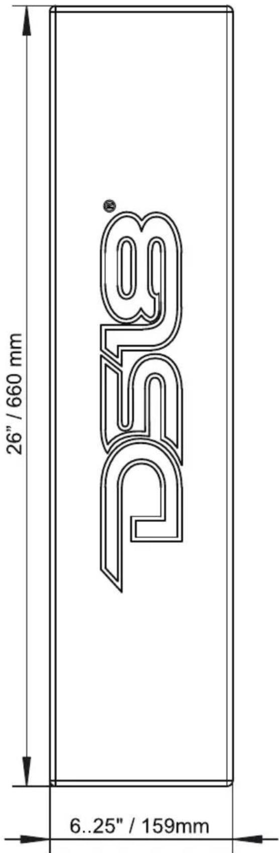 26" / 660 mm 6..25" / 159mm DS18®