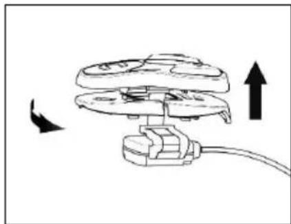 Diagram of a mechanical device with upward and downward arrows indicating motion or force (no text or symbols)