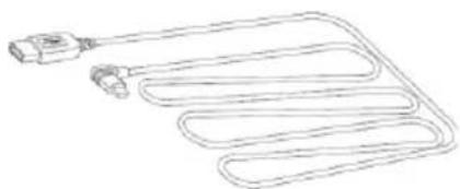 Line drawing of a coiled electrical plug with a terminal connector (no text or symbols)