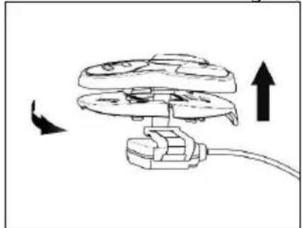 Diagram of a mechanical device with directional arrows indicating motion or force (no text or symbols)