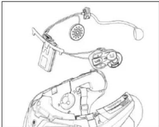 Line drawing of a robotic device with labeled parts (no text or symbols)