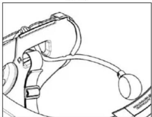Line drawing of a robotic arm with attached sensors and a paper sheet (no text or symbols)
