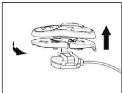 Diagram of a mechanical device with upward and downward arrows indicating motion or force (no text or symbols)