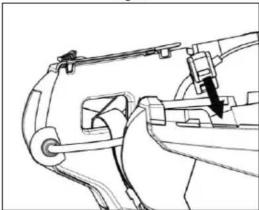 Technical line drawing of a mechanical assembly with no visible text or symbols