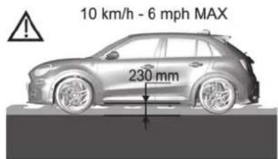 10 km/h - 6 mph MAX 230 mm