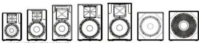 HK AUDIO Linear 5 MK II 110 XA - Overview of the various models 110 XA, 112 XA, 112 FA, 115 XA, 115 FA, 115 Sub A, 118 Sub A - 1