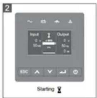 AEG Protect C 1000 LCD+ - Starten der USV im Batteriebetrieb - 3