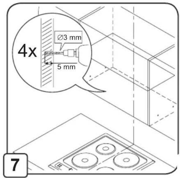 4x Ø3 mm 5 mm 7