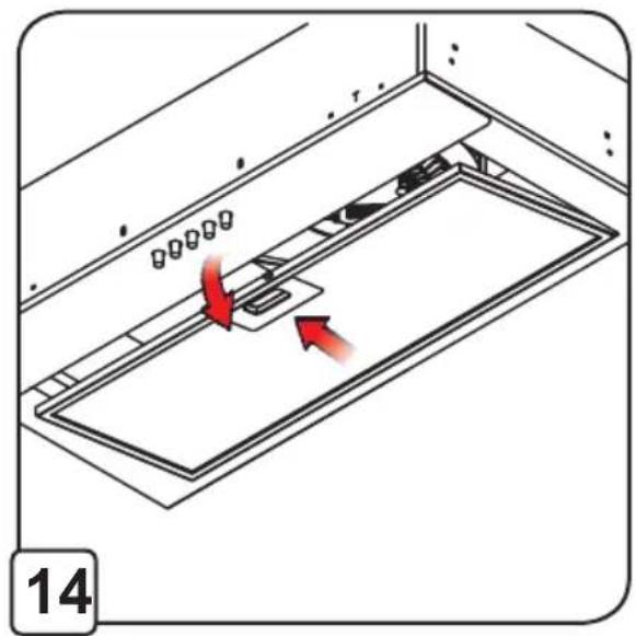 Diagram of a device interior with red arrows indicating movement or force, no text or symbols present