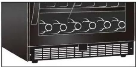 Exterior view of a black appliance with ventilation slots and ducts (no text or symbols visible)