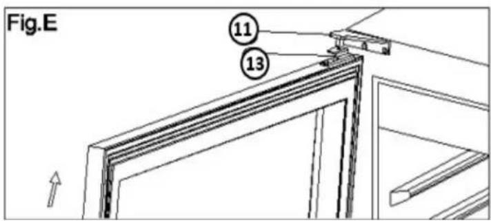 Fig. E: ⑪, ⑬, ↑