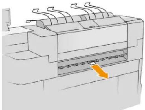 HP PageWide XL 4600 - Bourrage papier au niveau de l'empileur supérieur - 9