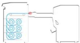 HP PageWide XL 4600 - Bourrage papier au niveau de l'empileur supérieur - 10