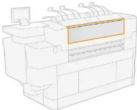 HP PageWide XL 4600 - Bourrage papier au niveau de l'empileur supérieur - 5