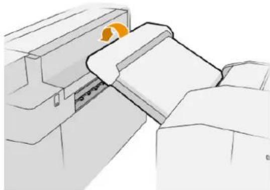 HP PageWide XL 4600 - Bourrage papier au niveau de l'empileur supérieur - 14