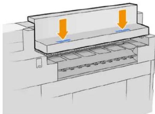 HP PageWide XL 4600 - Bourrage papier dans l'empileur haute capacité - 5