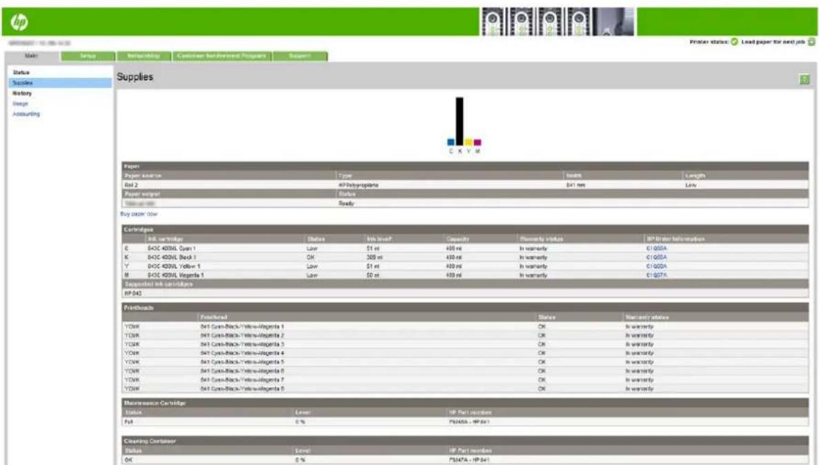 HP PageWide XL 4600 - Serveur Web intégré - 1