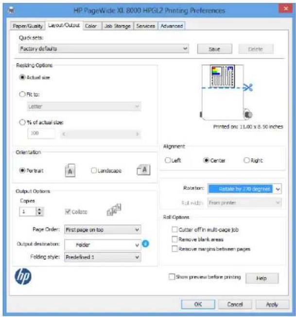 HP PageWide XL 4600 - Vérifier et modifier les paramètres principaux du pilote - 4