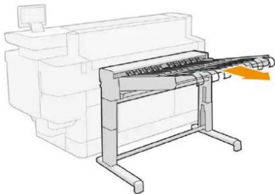 HP PageWide XL 4600 - Bourrage papier dans l'empileur haute capacité - 2