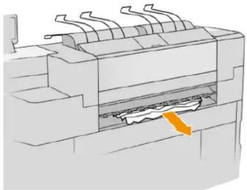 HP PageWide XL 4600 - Bourrage papier au niveau de l'empileur supérieur - 8