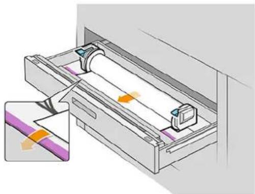 HP PageWide XL 4600 - Chargement du papier - 10
