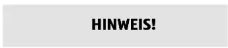 HINWEIS!