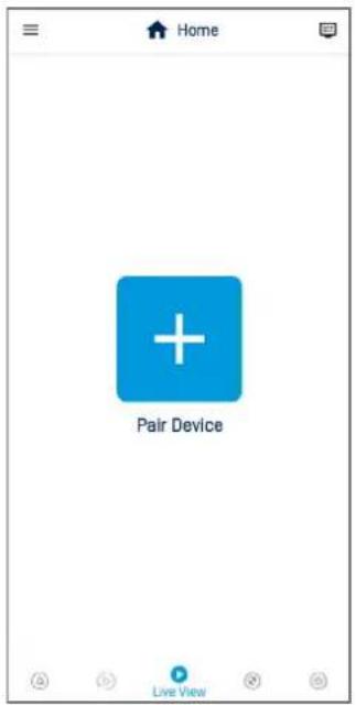 Home + Pair Device Live View