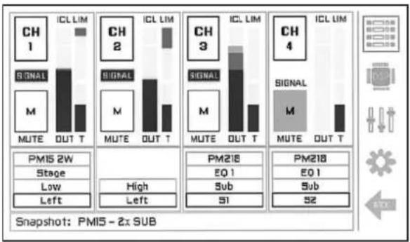 | Signal | Current (ICL) | Voltage (M) | | :--- | :--- | :--- | | CH 1 | High | Low | | SNGLAL | High | Low | | MUTE | High | Low | | OUT T | High | Low | | CH 2 | High | Low | | SNGLAL | High | Low | | MUTE | High | Low | | OUT T | High | Low | | CH 3 | High | Low | | SNGLAL | High | Low | | MUTE |…