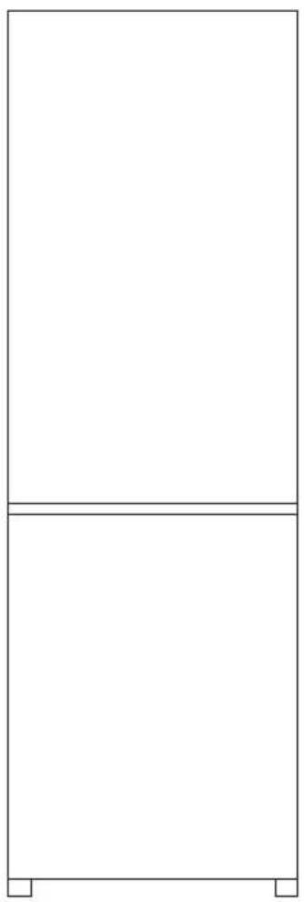 Simple line drawing of a two-tiered rectangular frame with no text or symbols