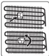 Diagram of two coiled heat exchangers with cooling fans and a valve, no text or symbols present