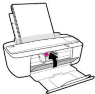 Line drawing of a printer with paper feed and paper holder (no text or symbols).