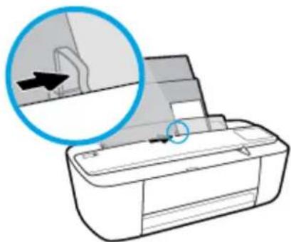 Illustration of a printer with an arrow pointing to its side panel (no text or symbols present)