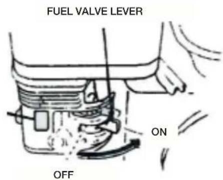 FUEL VALVE LEVER ON OFF