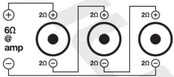 6Ω @ amp 2Ω 2Ω 2Ω 2Ω 2Ω 2Ω -