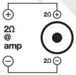 2Ω @ amp + - 2Ω + - 2Ω