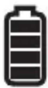 Icône simple en noir et blanc d'une batterie (sans texte ni symboles).