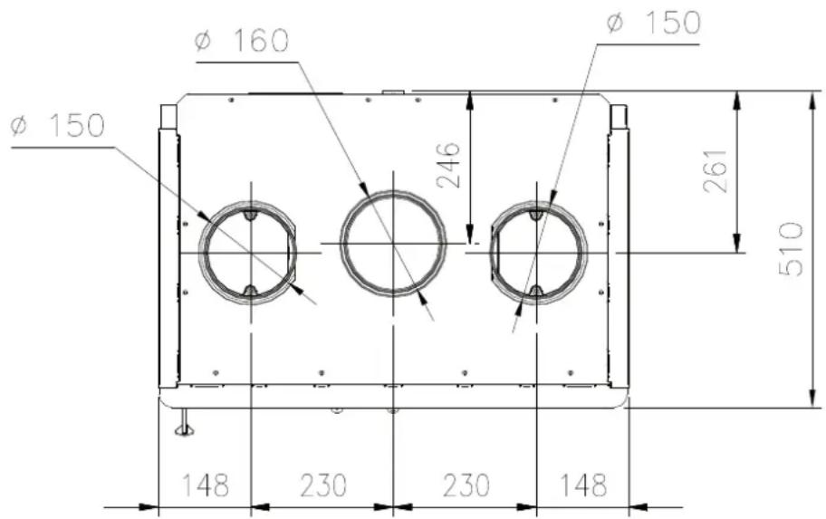 Ø 160 Ø 150 246 Ø 150 261 510 148 230 230 148