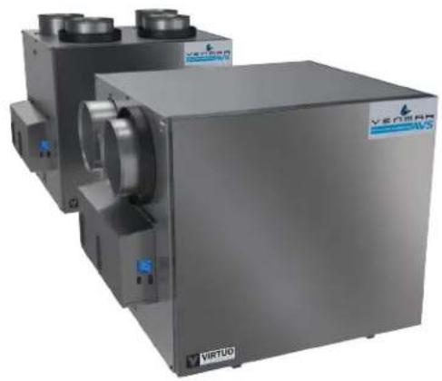 Exterior view of two large industrial vacuum heat exchangers (no visible text or symbols on the equipment body)