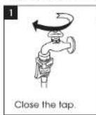 Khind WM85B - Step to Detach The Water Inlet Hose - 1