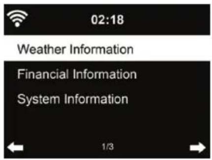 02:18 Weather Information Financial Information System Information 1/3