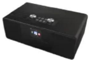 Black rectangular electronic device with two small buttons and a display screen (no visible text or symbols)