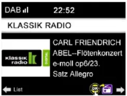 DAB 11 22:52 KLASSIK RADIO klassik radio DIGITAL CARL FRIENDRICH ABEL--Flötenkonzert e-moll op6/23. Satz Allegro List OK