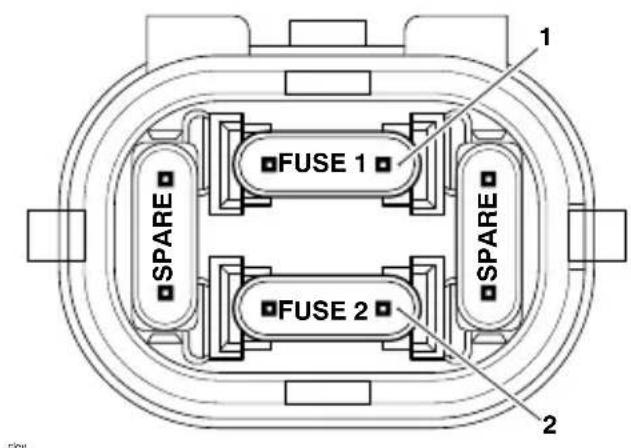 SPARE FUSE 1 FUSE 2 SPARE 1 2