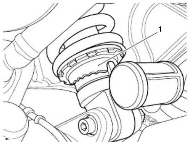 Technical line drawing of a mechanical assembly with labeled component '1' (no text or symbols beyond label)