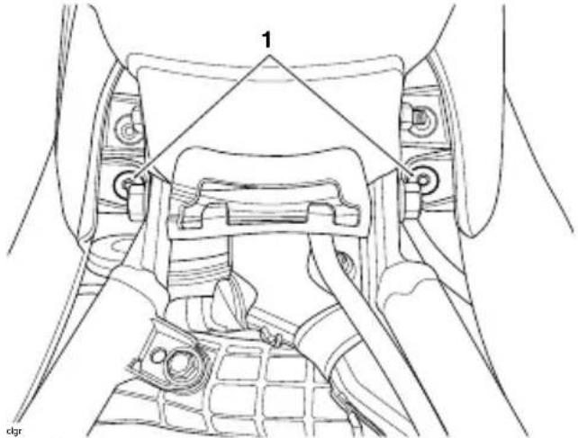 Technical line drawing of a car seatbelt assembly (no text or symbols)
