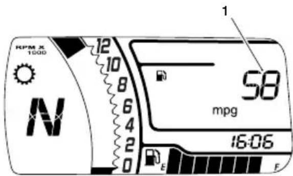 KPM X 1000 12 10 8 6 4 2 0 58 mpg 16:06 E F