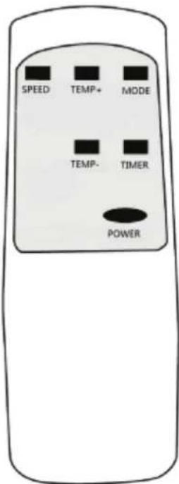 SPEED TEMP+ MODE TEMP- TIMER POWER